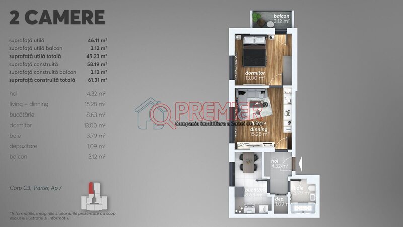 Grand Arena - Bloc nou - 2 camere